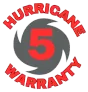 Category 5 Hurricane Warranty seal
